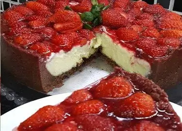Torta de morango zero açúcar